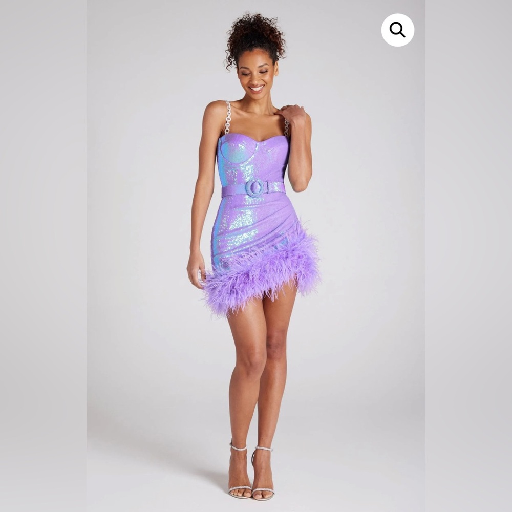 Nadine Merabi Fifi purple Dress Medium